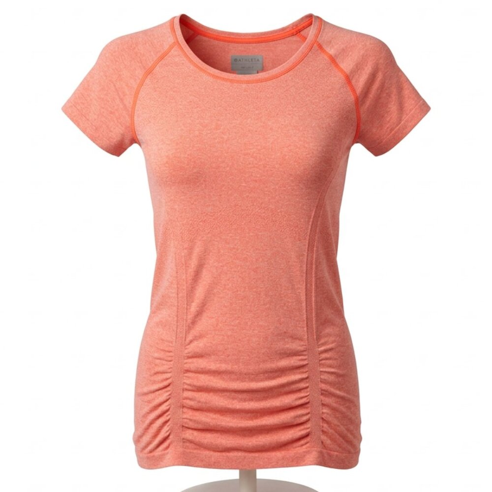 Athleta Top Women's Size Medium Activewear Orange Workout Tshirt